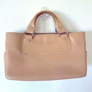 Celine baby pink leather boogie hand bag purse leather